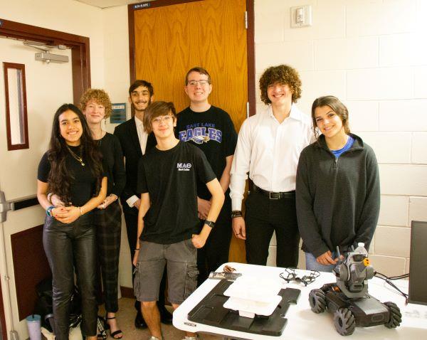 Students from the Robotics program at East Lake High attended the CTE Expo at the PCS Admin building.